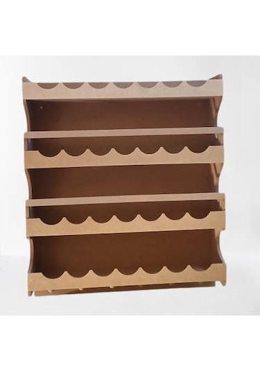 Hobi Dekoratif Rafterek Dolap Cnc Kesim Ahşap Mdf Ham Model El Yapım