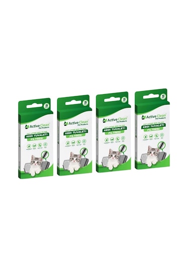 Active Clean Kedi Tuvalet Filtresi 5 Li Paket 4 Adet