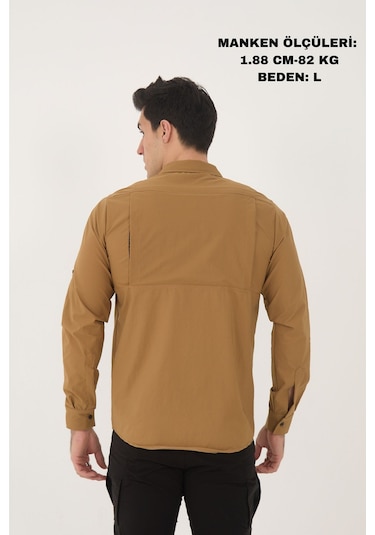 Camp Scoutland Camp376 Outdoor Tactical Rahat Ve Kullanışlı Su İticili Erkek Taktik Gömlek Hardal