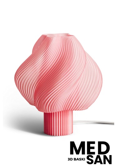 3d Baskı Modern Tasarım Lambader Pembe