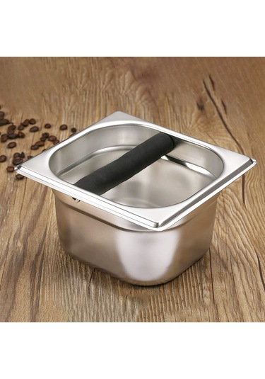 Leezsing Kahve Knock Kutusu, Espresso Knock Kutusu, Paslanmaz Çelik Kahve Tozu Kovası Paslanmaz 6-9/10 X 6-3/10 X 4 İnç U G Y