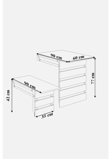 Begonya Duvara Monte Katlanır 1tabureli Pratik Mutfak Masası