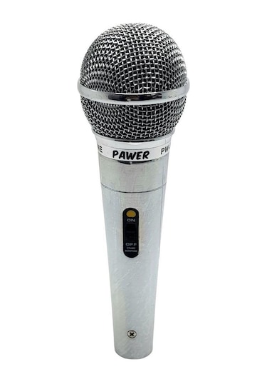 Pawer Pw-919 Profesyonel El Tipi Mikrofon 5mt Kablolu