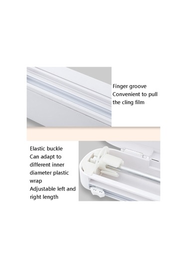 Cbtx Vantuz Tipi Sarılmak Film Kesici Ev Plastik Sarma Ayarlanabilir Depolama Kesme Kutusu Beyaz