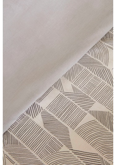 Kaşmir Home Reno %100 Pamuk Çift Kişilik Nevresim Takımı Antrasit Antrasit