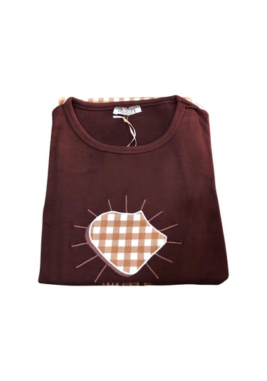 Seamlife Kadın Kışlık Termal Uzun Kollu Pijama Takımı Kiremit