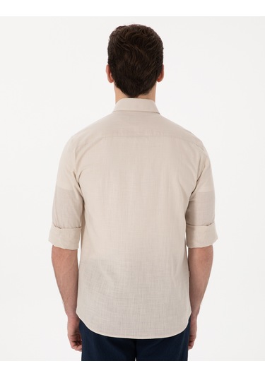 Pierre Cardin Erkek Bej Gömlek Desenli 50307025-vr011 Bej