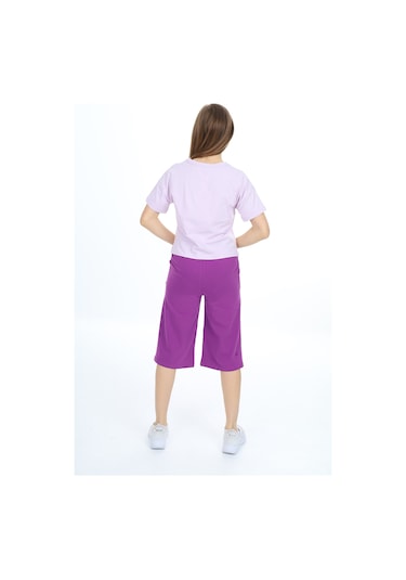 Toontoy Kız Çocuk Flw Paradıse Yazı Baskılı Kaprili Takım Açık Lila