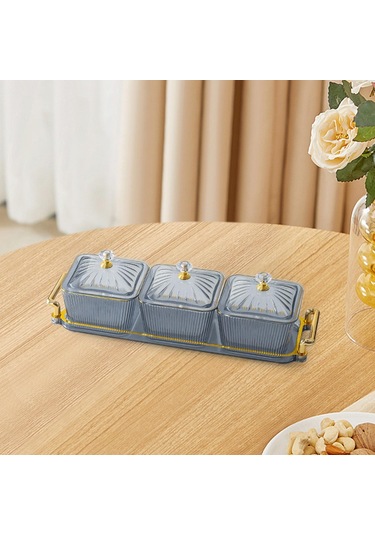 Suntek Magideal Kurutulmuş Meyve Tepsisi Bölünmüş Saklama Kabı Gri