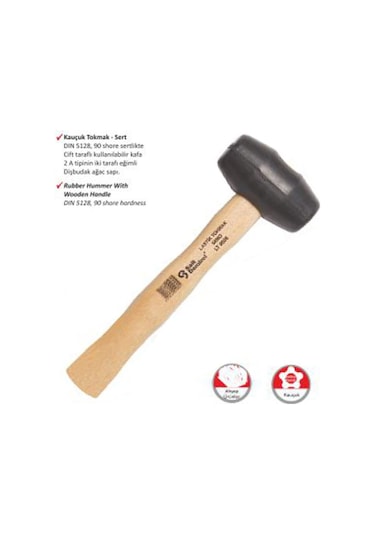 Ağaç Saplı Lastik Tokmak No:70