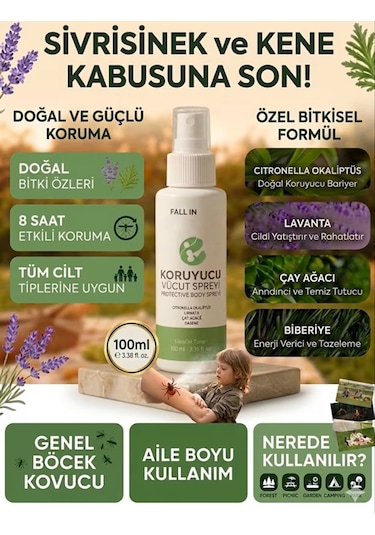 Doğal Koruyucu Sprey Sivrisinek, Kene Ve Genel Böcek Kovucu