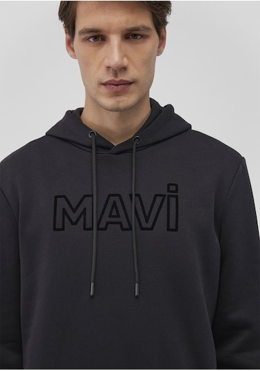 Mavi - Mavi Logo Baskılı Siyah Sweatshirt 0610941-900 Siyah
