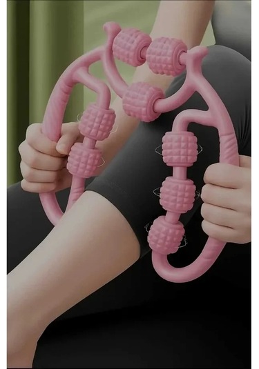 9 Tekerlekli Yoga Fitness Silindiri Roller 4741 Açık Mavi