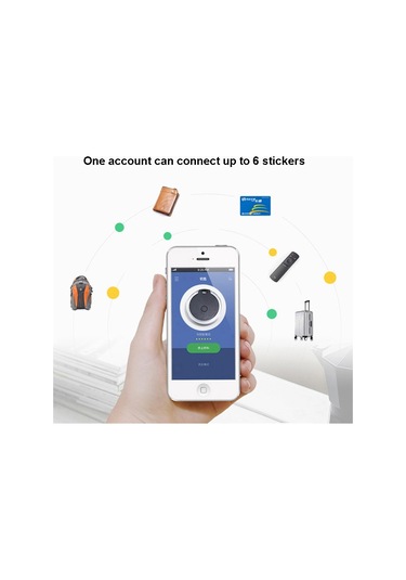 Sones 2 Adet Hyc-05 Yuvarlak Bluetooth Kayıp Önleyici Cihaz Cep Telefonu Anahtarı İki Yönlü Nesne Bulma Alarmı Beyaz