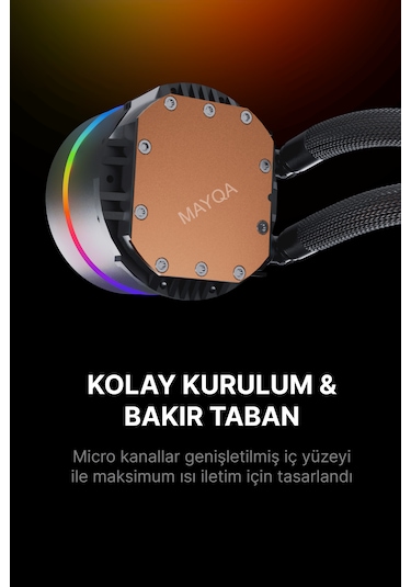 Gametech Hydra Ahd360b Argb Aynalı Fan 360mm Siyah Sıvı Soğutma