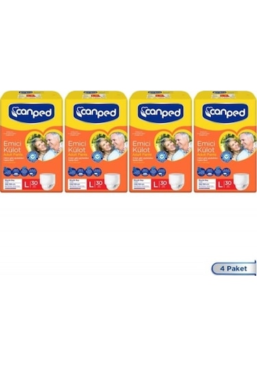 Canped Emici Külot Hasta Bezi L 4 x 30'lu