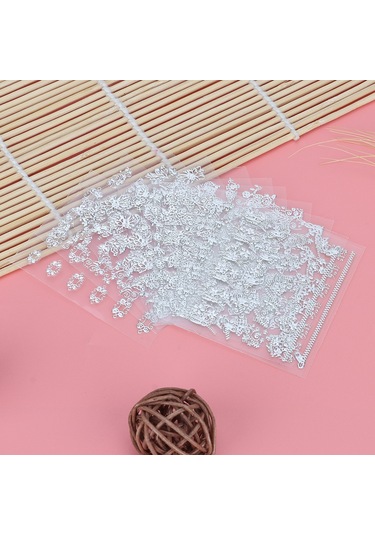 12 Adet Muhteşem 3d Tırnak Sanatı Çıkartmaları Kendin Yap Çıkartmaları Manikür Dekorasyon Araçları Gümüş Serisi