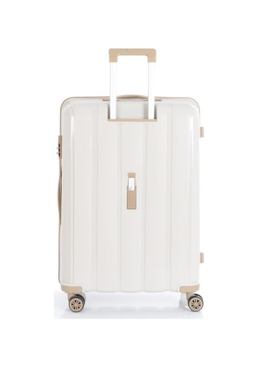 Mçs 3lü Set Kırılmaz Silikon Seyahat Valizi Bavulu V305 Kemik Şampanya Bej