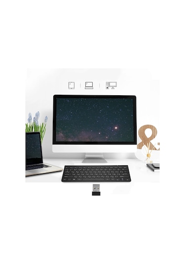 Ev/ofis İçin Çok İşlevli Su Geçirmez 2.4g Kablosuz Teknolojili Rus Klavye