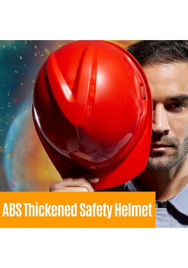 Symbee Abs Malzeme Konstrüksiyon Kaskı - Konforlu, Havalandırmalı, Çok Nokta Tamponlu Turuncu Yüksek Konfigürasyon Döner Tip