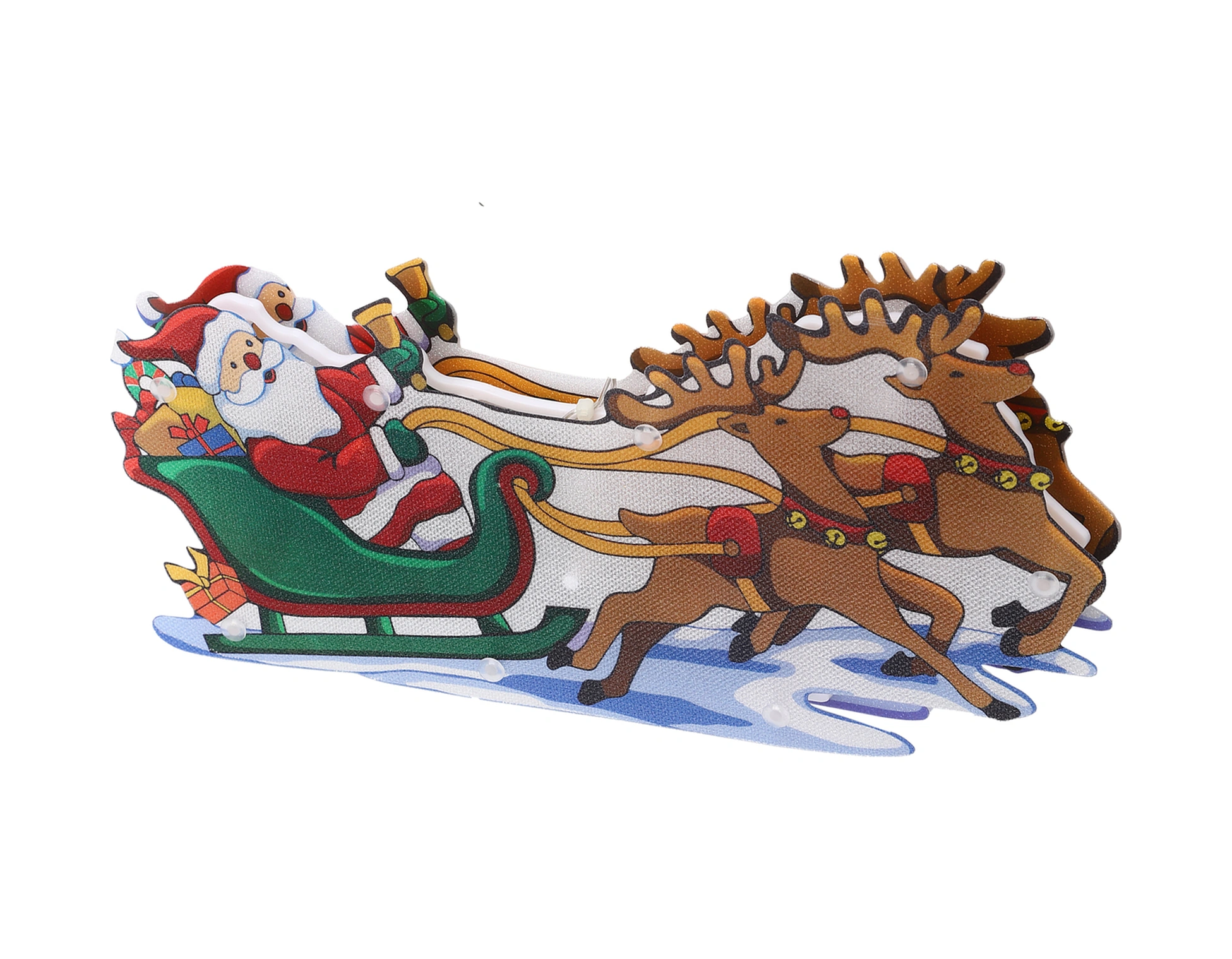 Youtek Aydınlatmalı Porselen Çekmeceli Noel Aracı - 10 Led Işık, Süction Cup Ve Kanca İle Cam Ve Düz Yüzeyler İçin Noel Dekorasyonu Pil Yok Diğer