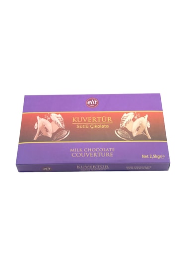 Elit Sütlü Kuvertür 2,5 Kg Mor Seri