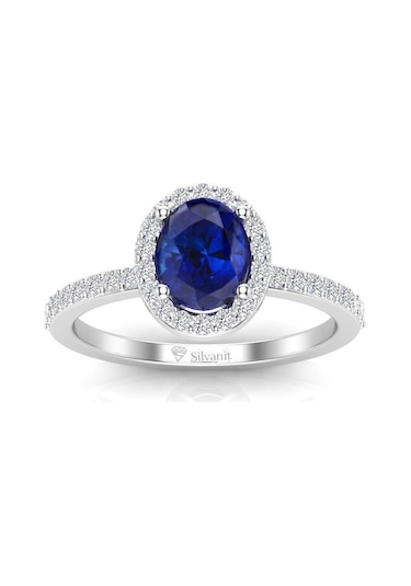 1.50 Karat Pırlantalı Safir Yüzük