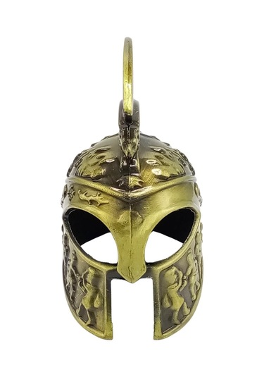 Metal Gold Leonidas Sparta Miğferi Biblo 10 Cm