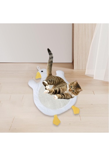 Suntek Kedi Tırmığı Lounge Yatak Tırmık Tahta Pedi Beyaz