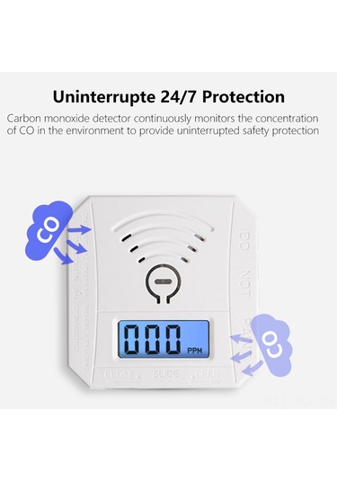 Konesam Taşınabilir Co Alarmı - Yüksek Hassasiyetli Elektrokimyasal Sensörlü, Lcd Ekran Ve Sesli-uyarılı Gaz Kaçak Dedektörü