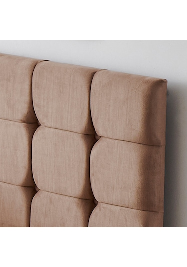 Nironyatak Rama Çift Kişilik Yatak Başlığı - 160 Cm Sütlü Kahve Kumaş Başlık