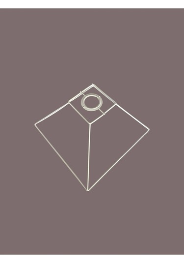 Kare Avize Teli , İskeleti 30x15 Cm Beyaz Statik Boyalı Duy Takımı Dahil Beyaz