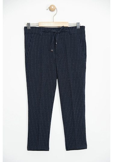 Erkek Çocuk Çizgili Ceket Gömlek Pantolon Papyonlu Takım Elbise Te.1001y Lacivert