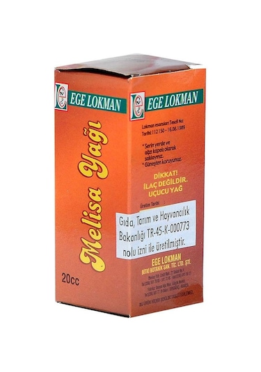 Ege Lokman Melisa Yağı 20 ML