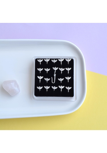 Deliksiz Gumus Sıkıştırmalı Melek Figürlü Hızma 925 Ayar Gri