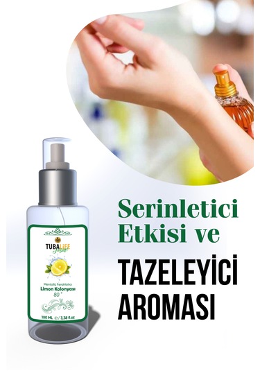 Tubalife 80 Derece Mentollü Limon Kolonyası 100 ML