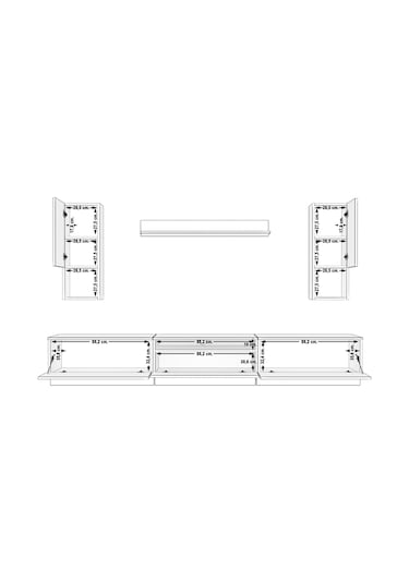 Decoraktiv Trendstyle 270da Mdf Tv Ünitesi Tv Sehpası Beyaz - Ceviz