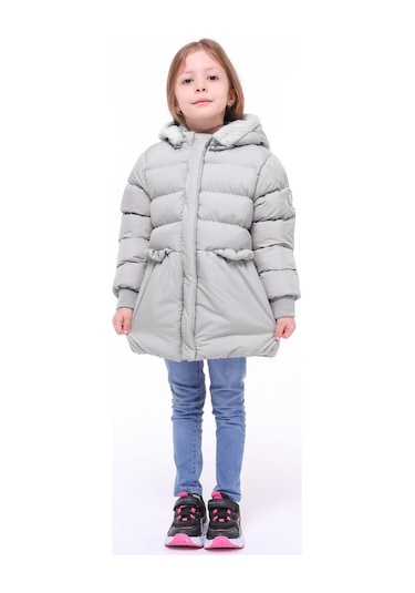 Benitto Kids Kız Bebek Çocuk Mont 51284-gri Gri
