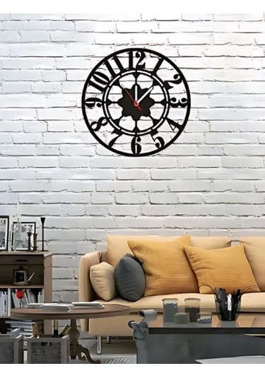 Duvar Saati Ev Ofis Dekorasyonu Modern Siyah