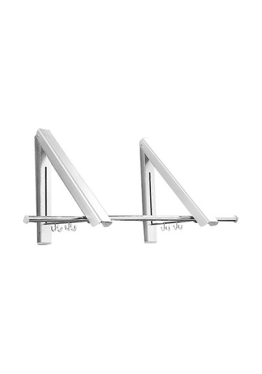 Ganzhoushop 2/3 Çubuk Geri Çekilebilir Elbise Askıları - Duvara Monte Katlanır Elbise Askısıbanyo, Balkon Gibi Depolama Organizasyonları İçin Kullanılan Elbise Kurutma Askısı120cm Çok Renkli