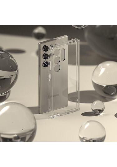 Galaxy Uyumlu S24 Ultra Şeffaf Silikon Kılıf 3d Kamera Korumalı