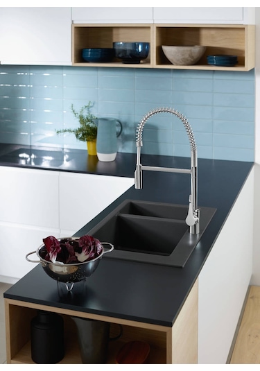 Hansgrohe S51 S510-F635 Ankastre Eviye 180 / 450 Grafıt Siyah 4331