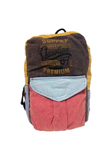 Kaliteli Vintage Tek Gözlü Disayn Sırt Gezi Çantası Kc Harley Bag 5097 Mavi