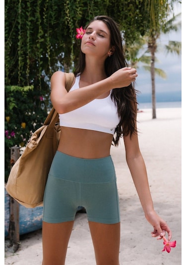 Jerf Aruba Toparlayıcı Mini Şort Natural Yeşil