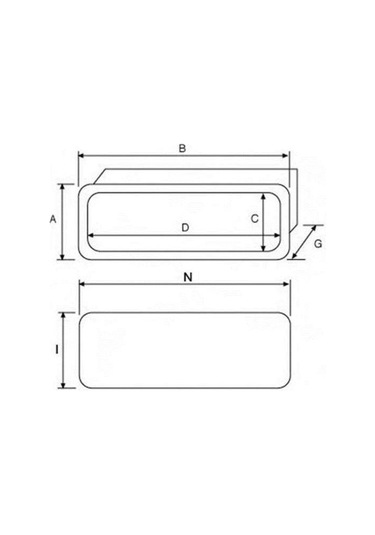 Saklama Kapağı Yarı Kapalı 420 X 170 Mm Beyaz