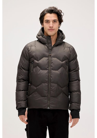 Bad Bear 24.02.15.002 Axel Puffer Coat Erkek Ceket Asphalt