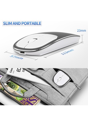 Cbtx Alüminyum Alaşımlı Şarj Edilebilir 2.4G Bluetooth Çift Modlu Mouse