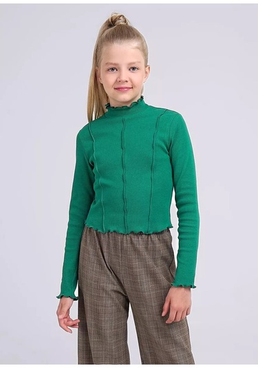 Clever Wear Çocuk Kısa Kazak 253394221 Yeşil