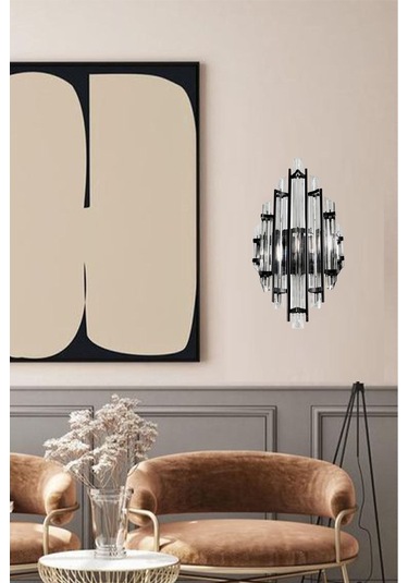 Champion Siyah Aplik Tekli Duvar Lambası Otel Cafe Restoran Için Dekoratif Aplikler Modelleri Siyah