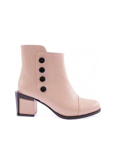 Dgn 725-22k Kadin Aksesuar Detayli Topuklu Bot 725-1922-R12632 Ten Rengi